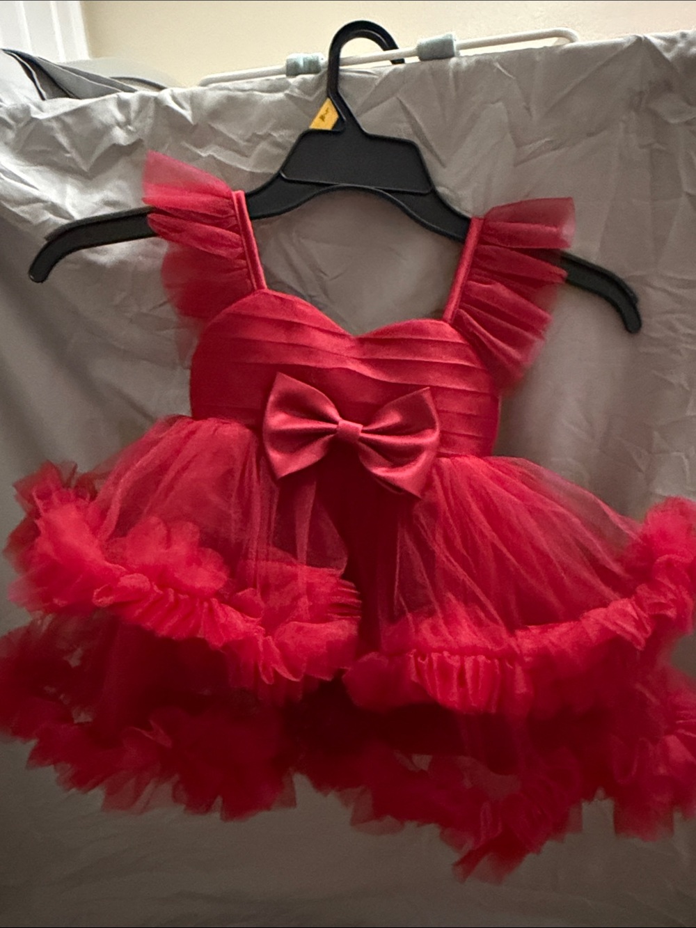 SHEIN Red Tulle Bow Ballet Costume Dress